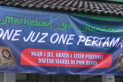 Ngaji 1 Juz Al-Qur’an, Gratis 1 Liter Pertamax di SPBU Ngawi