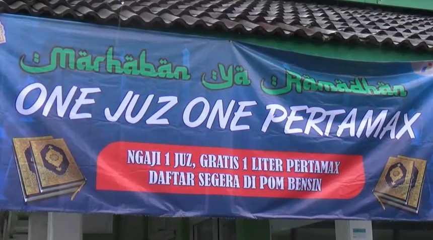 Ngaji 1 Juz Al-Qur’an, Gratis 1 Liter Pertamax di SPBU Ngawi