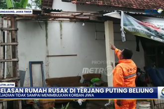 Belasan Rumah Rusak di Terjang Angin Kencang