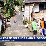 Dua Rumah Rusak Akibat Longsor di Magetan