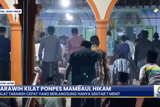 Ponpes Mambaul Hikam Blitar Lakukan Tarawih Kilat