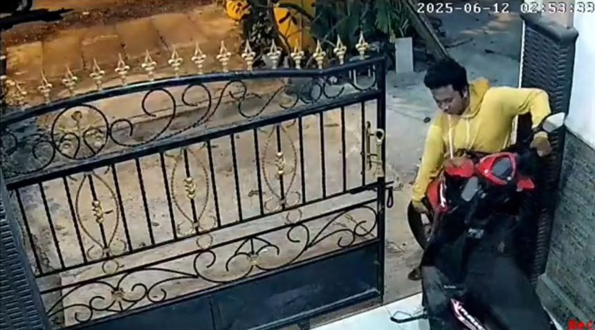 Aksi Komplotan Curanmor di Rumah Polisi Terekam CCTV, Pelaku Mengaku Beraksi di 13 TKP