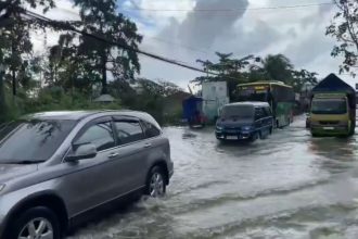 Waspada! Jelang Lebaran, Jalur Alternatif Mudik di Lamongan Terendam Banjir