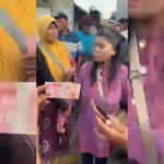 Viral Wanita Paruh Baya Edarkan Uang Palsu di Pasar Wage Tuban