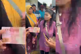 Viral Wanita Paruh Baya Edarkan Uang Palsu di Pasar Wage Tuban