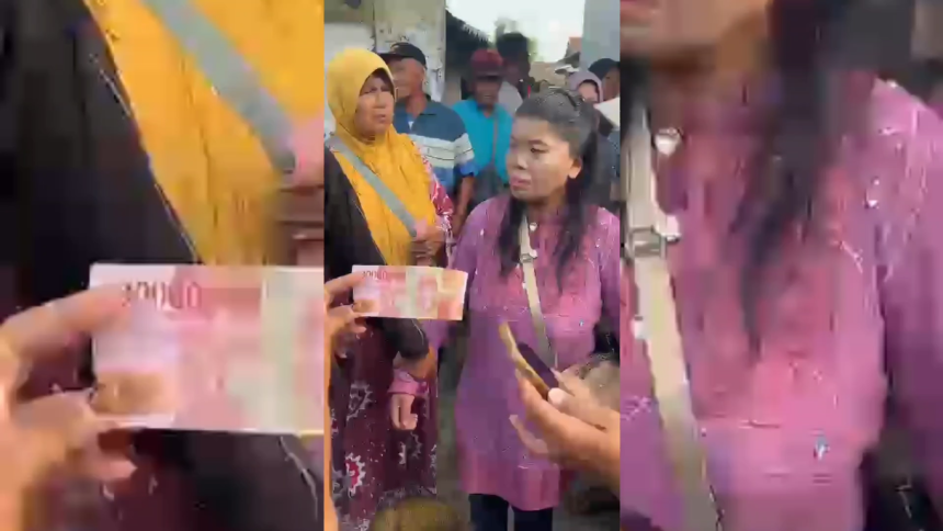 Viral Wanita Paruh Baya Edarkan Uang Palsu di Pasar Wage Tuban